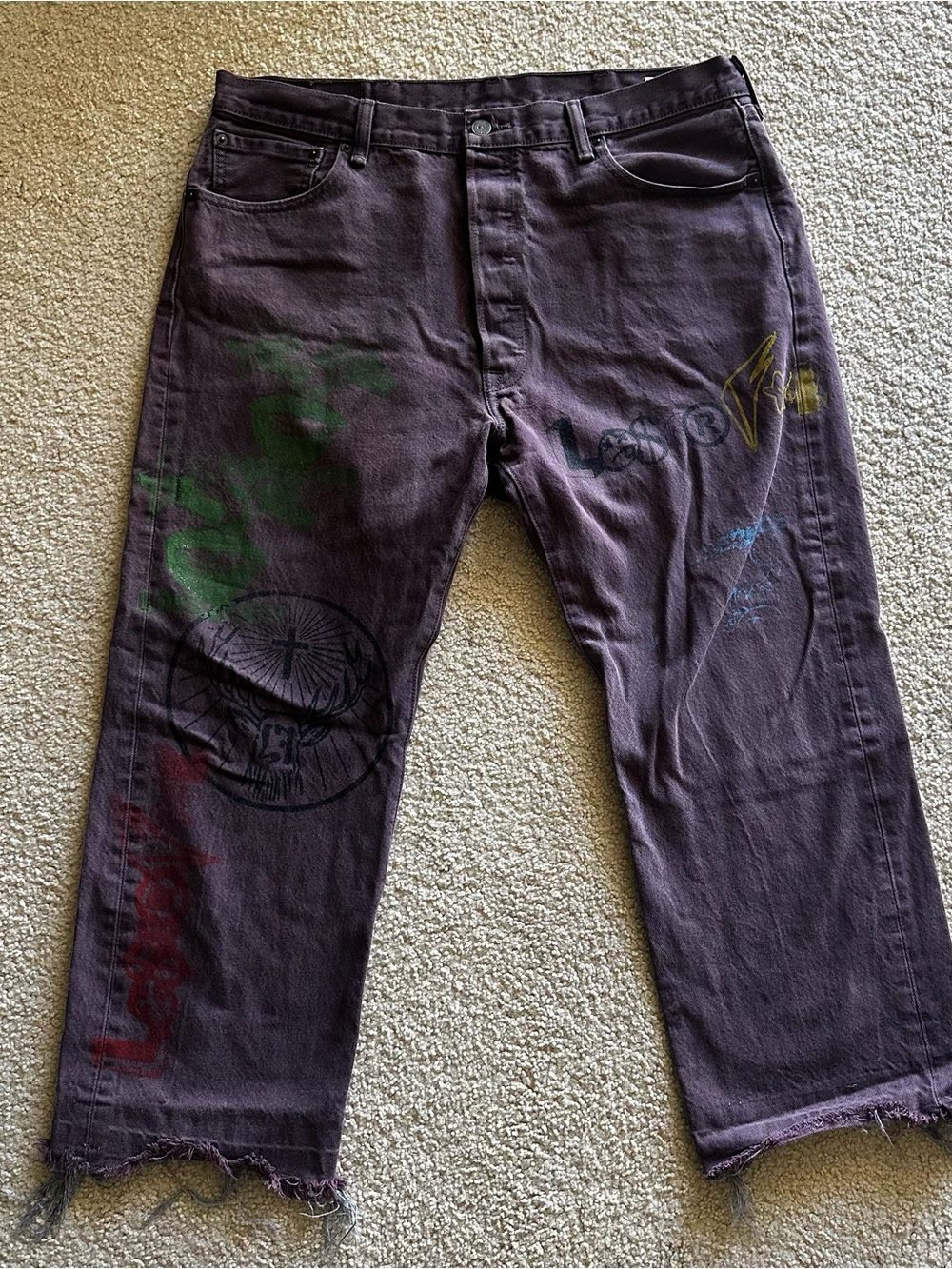 Unique Purple Graphic Levi’s Jeans
